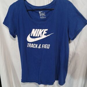 The Nike Tee Athletic Cut Track & Field Blue Sz X Large